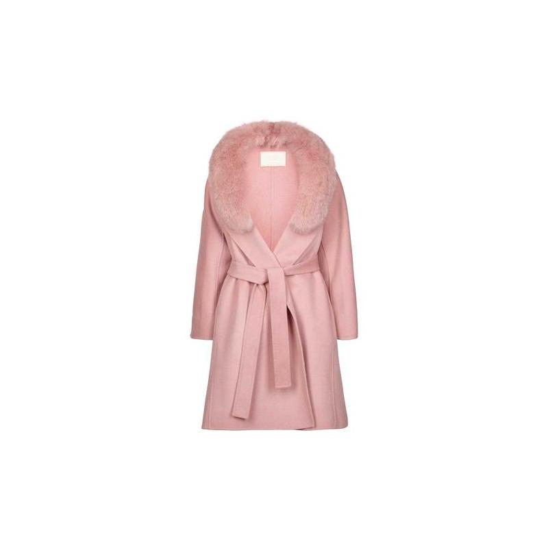 Kožuch Real Fox Fur Coat Pink